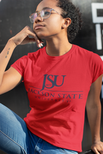 Load image into Gallery viewer, Jackson State University Tigers Blue Top Floating J Short Sleeve T-Shirt
