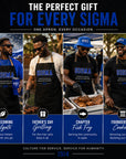 Sigma apron gift idea for Phi Beta Sigma brothers, Father’s Day, Founders Day, chapter events, and cookouts