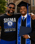 Phi Beta Sigma Sigma Dad shirt worn during graduation celebration