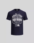 3D view of Navy Blue Jackson State Nashville Tiger Takeover T-shirt with white design