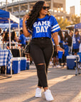 Sequin GAME DAY Jersey Crop Top