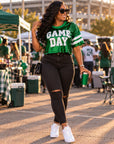 Sequin GAME DAY Jersey Crop Top
