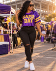 Sequin GAME DAY Jersey Crop Top