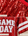 Sequin GAME DAY Jersey Crop Top