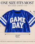 Sequin GAME DAY Jersey Crop Top