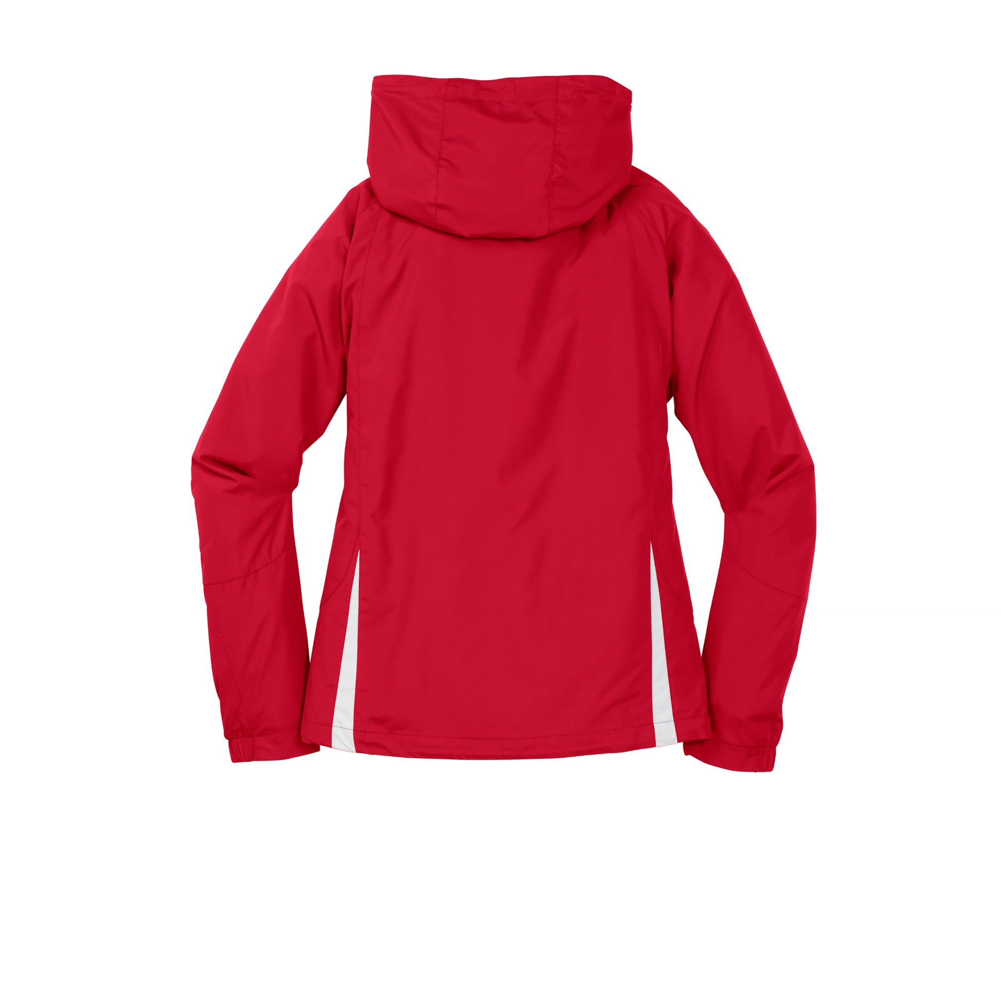 Sport-Tek LST76 women's hooded raglan jacket back view