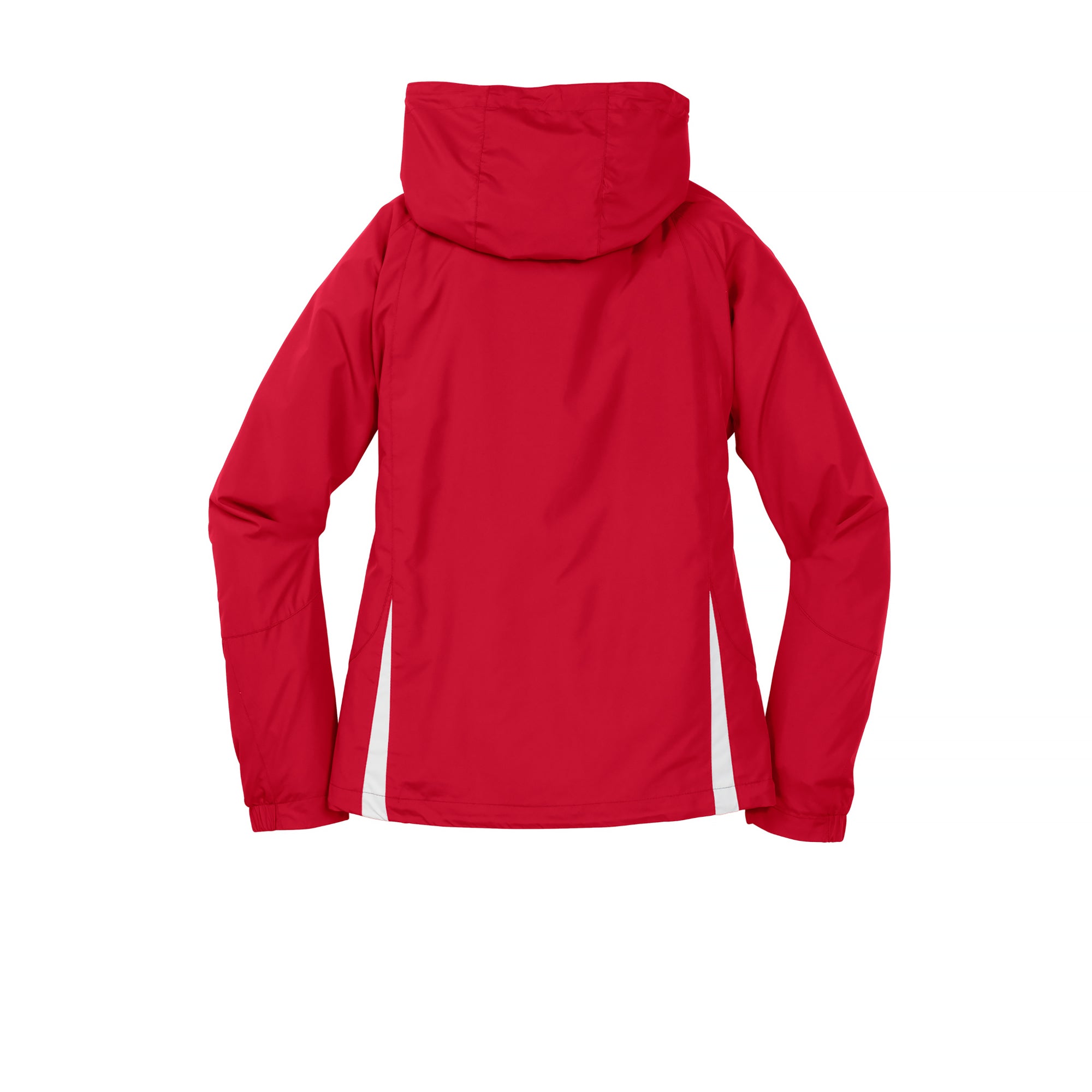 Sport-Tek LST76 women's hooded raglan jacket back view