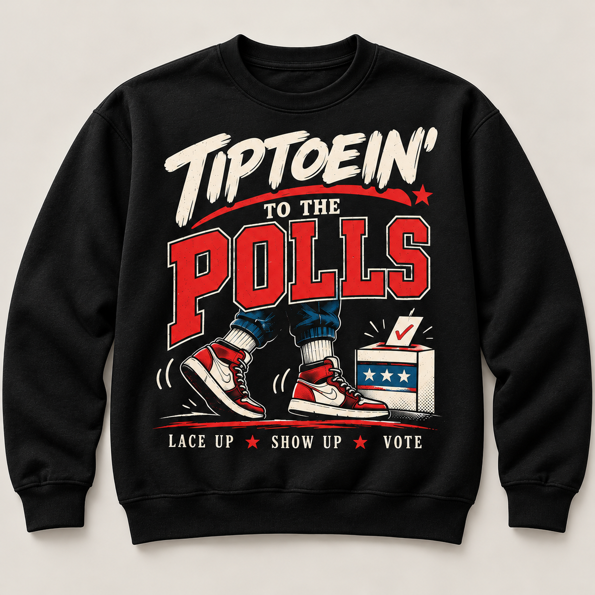 Black Tiptoein’ to the Polls crewneck sweatshirt