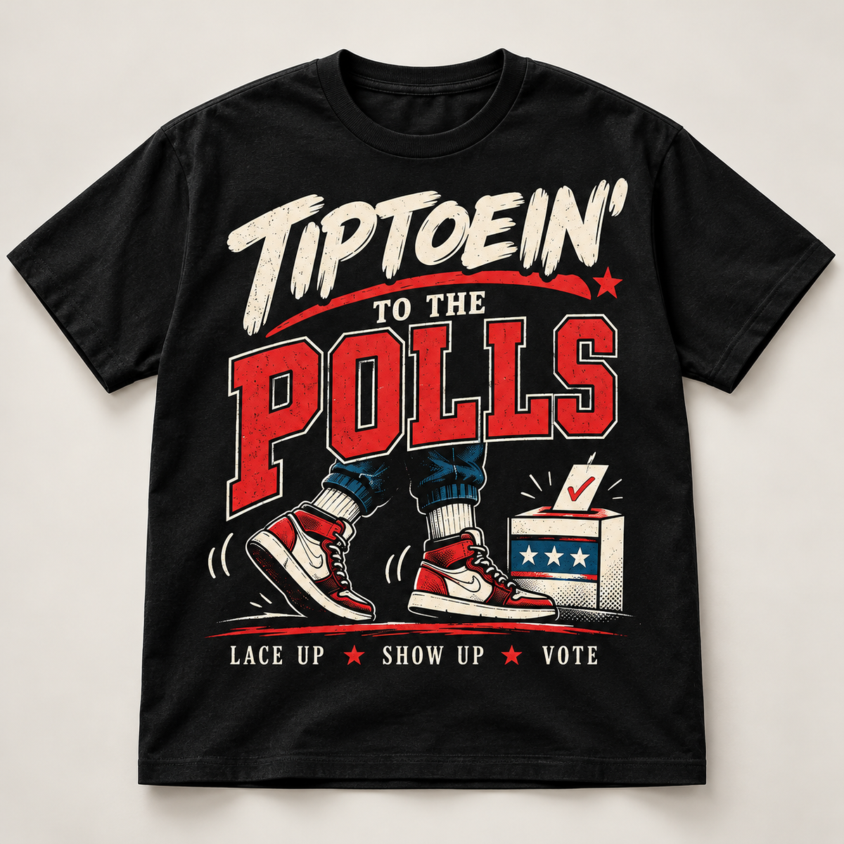 Black Tiptoein’ to the Polls short sleeve T-shirt