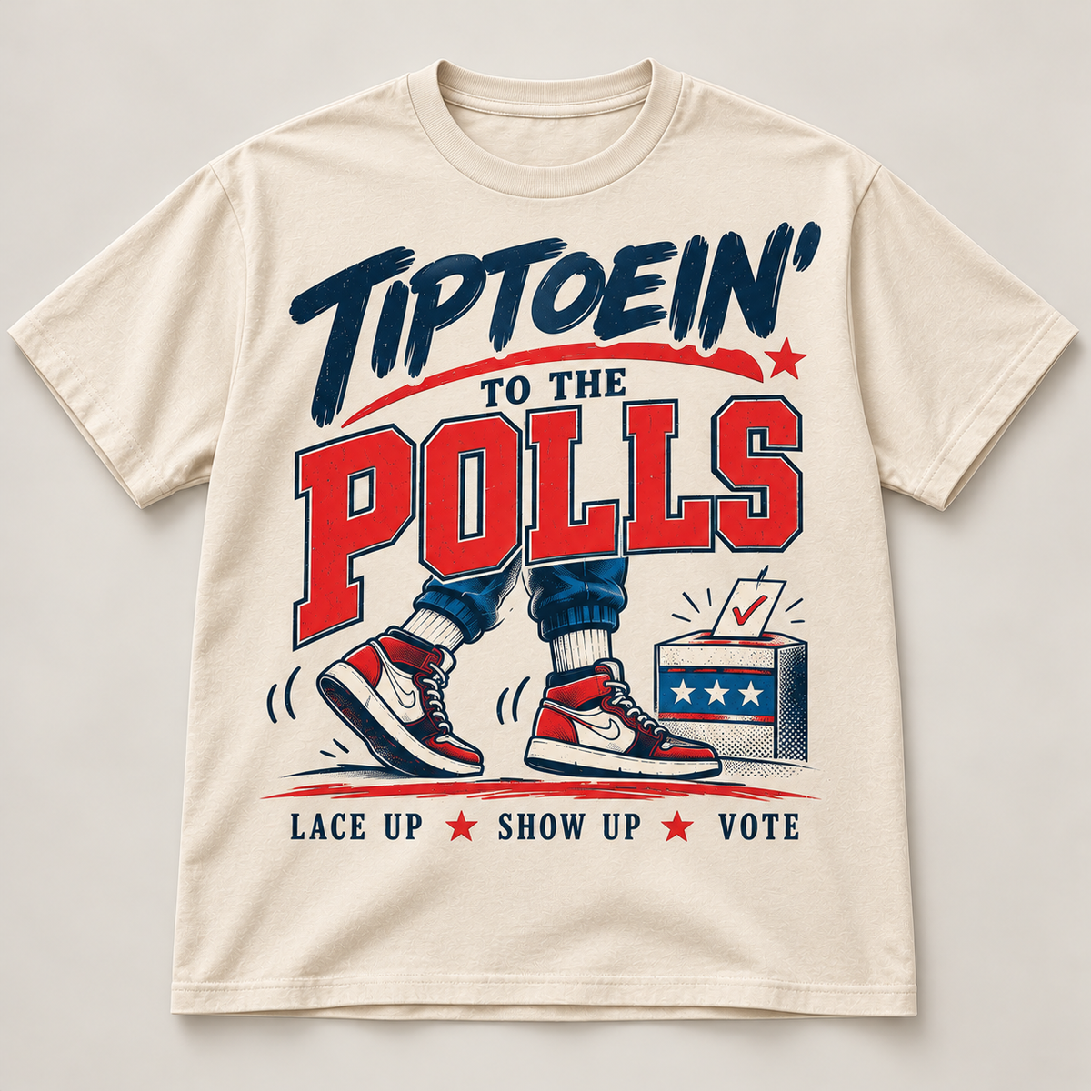 Natural Tiptoein’ to the Polls short sleeve T-shirt
