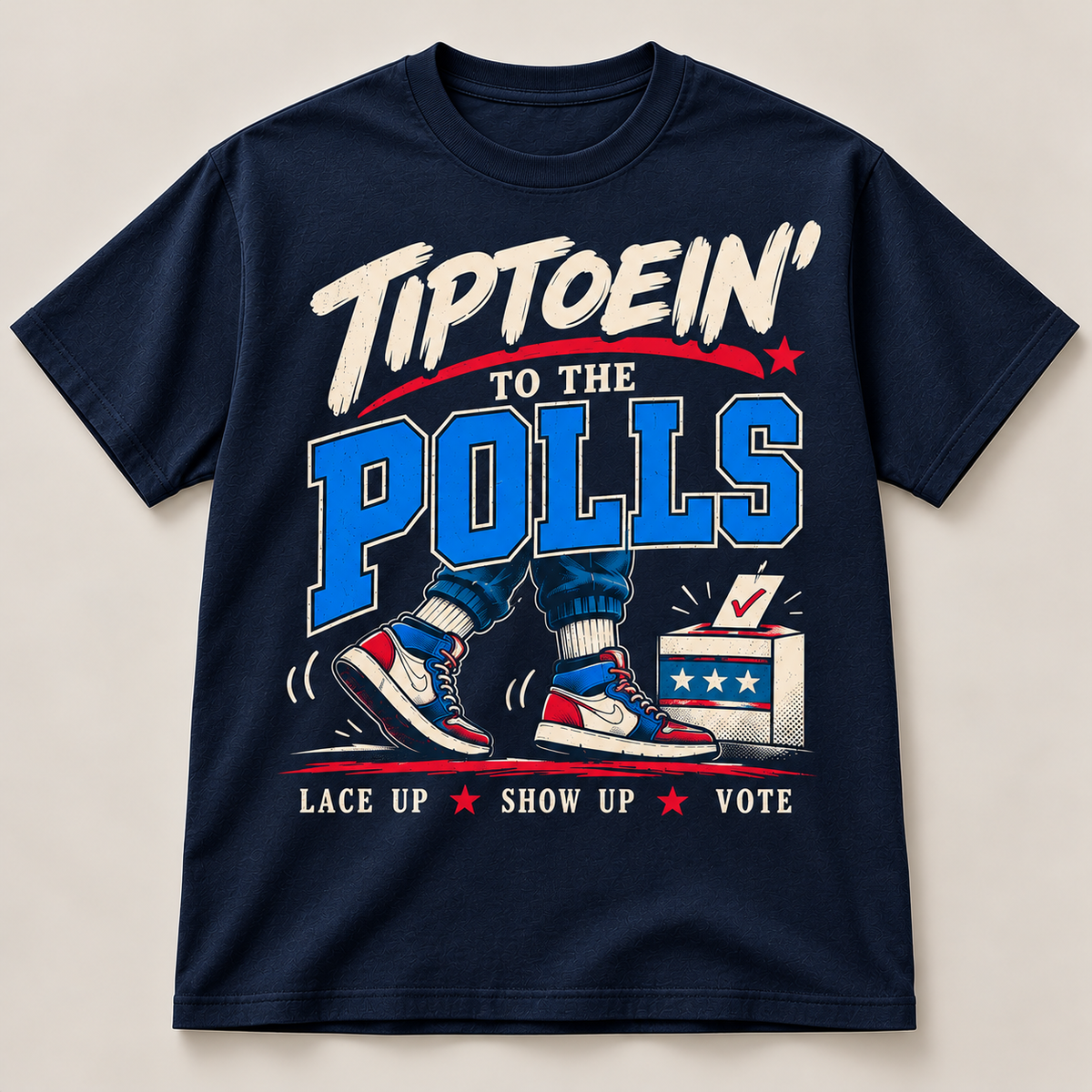 Navy Tiptoein’ to the Polls short sleeve T-shirt