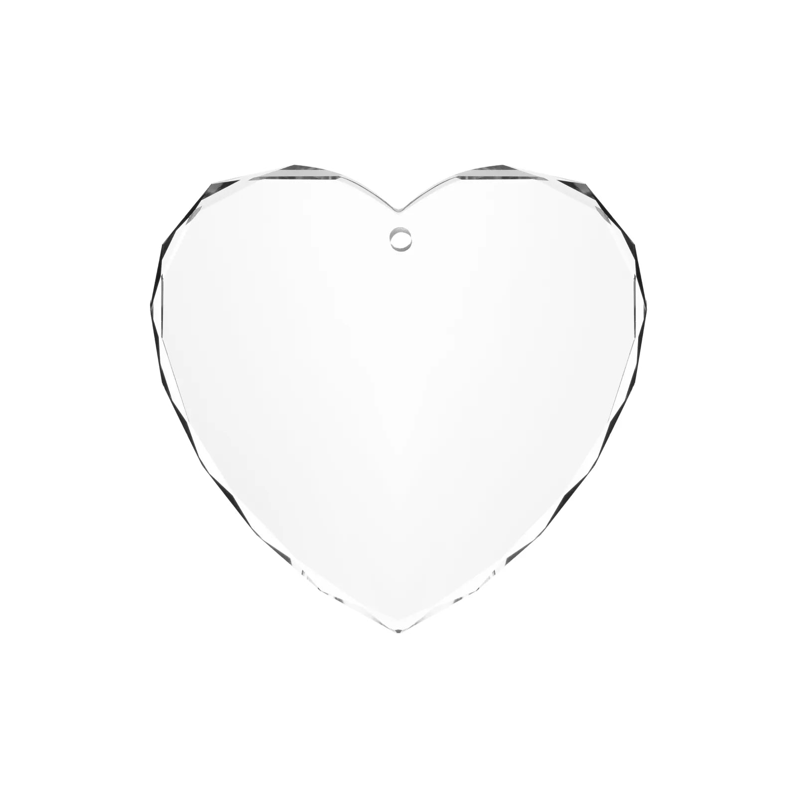 K5 Crystal Faceted Heart-Shaped Ornament