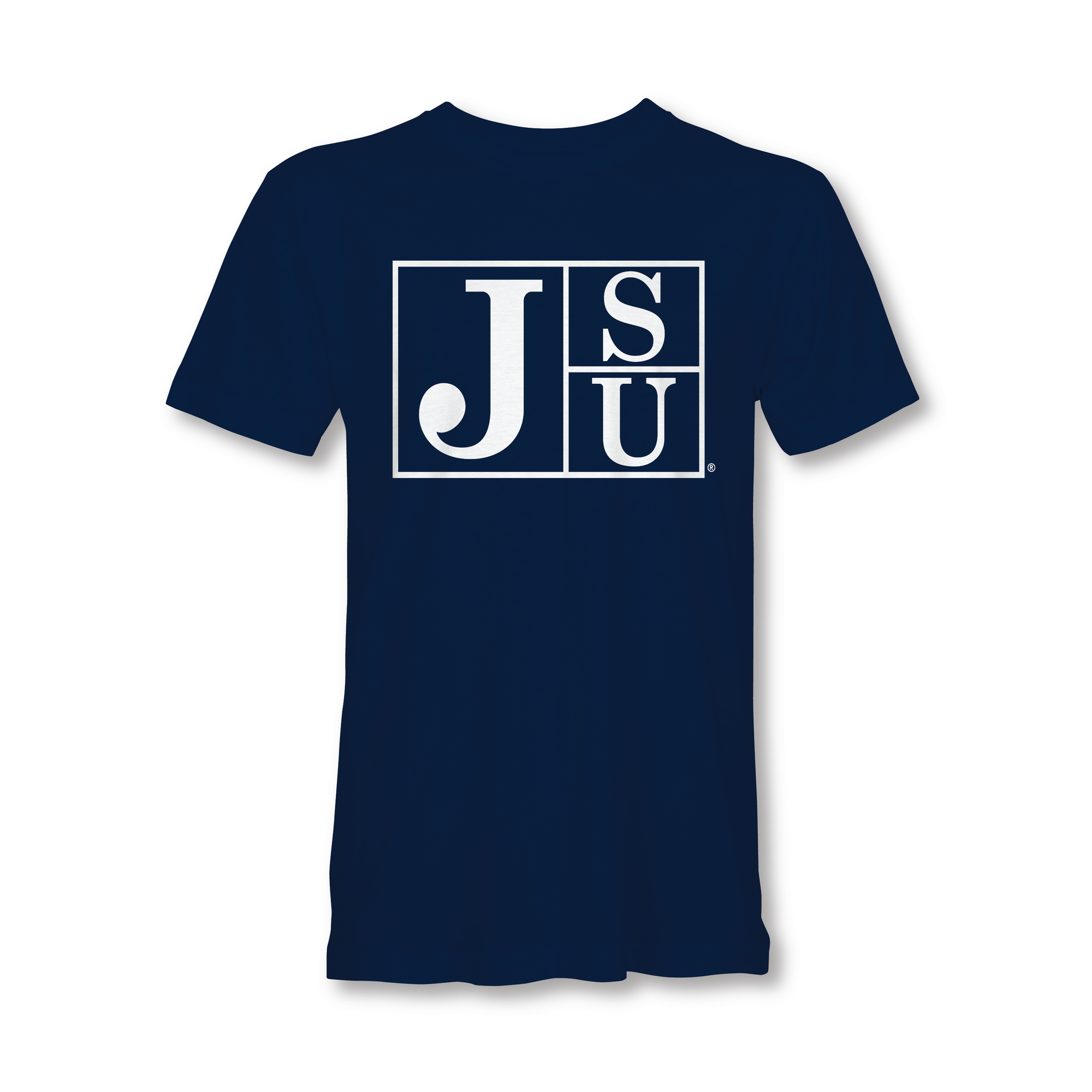 Jackson State University Tigers short-sleeve T-shirt, navy with white block logo
