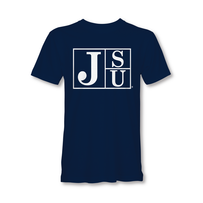 Jackson State University Tigers White Block Letters Short Sleeve T-Shirt