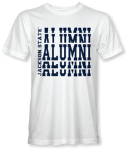 Load image into Gallery viewer, Jackson State University Tigers Blue Stacked Alumni Short Sleeve T-Shirt
