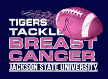 Load image into Gallery viewer, Jackson State University Tigers Tackle Breast Cancer T-Shirt
