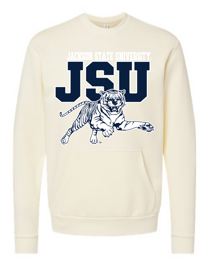 Jackson State Tigers JSU Leaping Tiger Pocket Sweatshirt