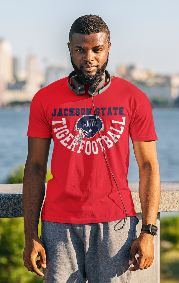 Jackson State University Tigers JSU Tiger Football Short Sleeve T-Shirt