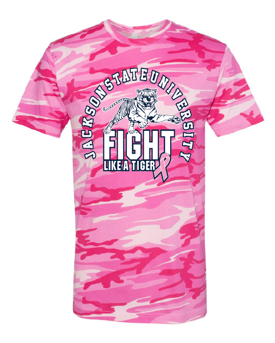 Jackson State Tigers Fight Like A Tiger Camo T-Shirt