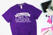 Load image into Gallery viewer, Welcome Back To School Ribbon Short Sleeve T-Shirt
