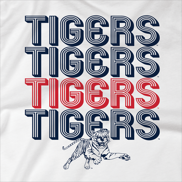 Jackson State Tigers Retro Striped T-Shirt