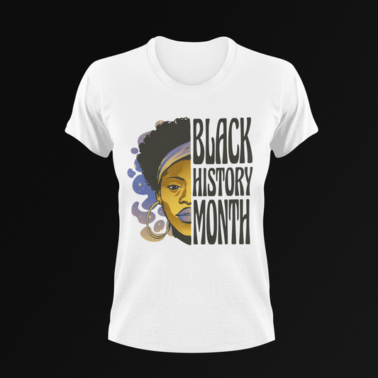 Black History Month Woman Short Sleeve T-Shirt | Black History Month T-Shirt | Black History Woman | Juneteenth | African American