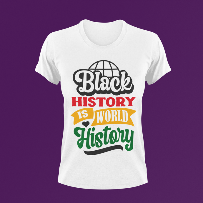 Black History Is World History Short Sleeve T-Shirt | Black History Month T-Shirt