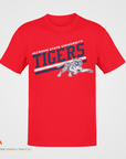 Jackson State Tigers crew neck short sleeve T-shirt, red with front tiger logo