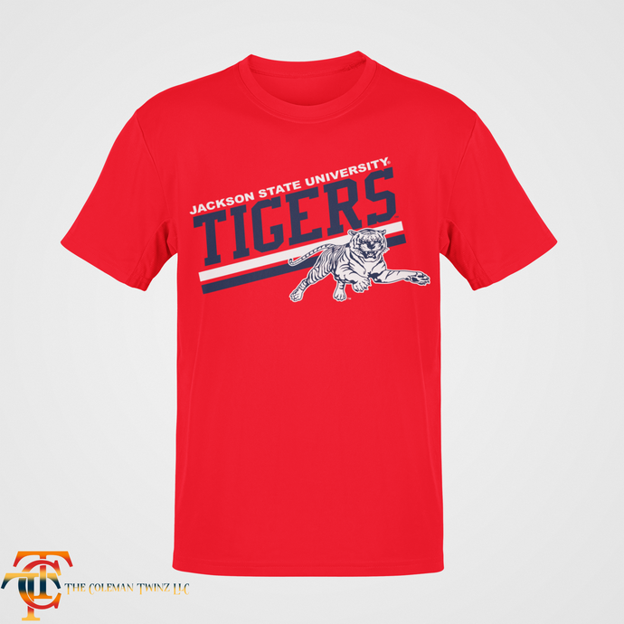 Jackson State University Tigers Slanted Tiger Short Sleeve T-Shirt