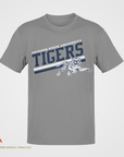 Jackson State Tigers crew neck short sleeve T-shirt, gray with front tiger logo