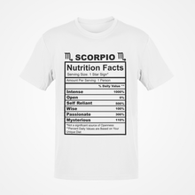 Load image into Gallery viewer, Zodiac Sign Nutrition Facts w/ FOIL T-Shirt
