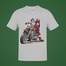 Load image into Gallery viewer, Big Bad Santa Claus Motorcycle Christmas T-Shirt
