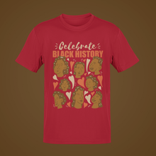 Load image into Gallery viewer, Celebrate Black History Month Short Sleeve T-Shirt | Black History T-Shirt | Juneteenth T-Shirt | Melanin T-Shirt | Black History Month T-Shirt
