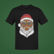 Load image into Gallery viewer, Black Santa Claus Christmas T-Shirt
