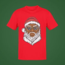 Load image into Gallery viewer, Black Santa Claus Christmas T-Shirt
