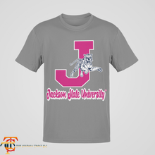 Load image into Gallery viewer, Jackson State Tigers Pink J Leaping Tiger T-Shirt
