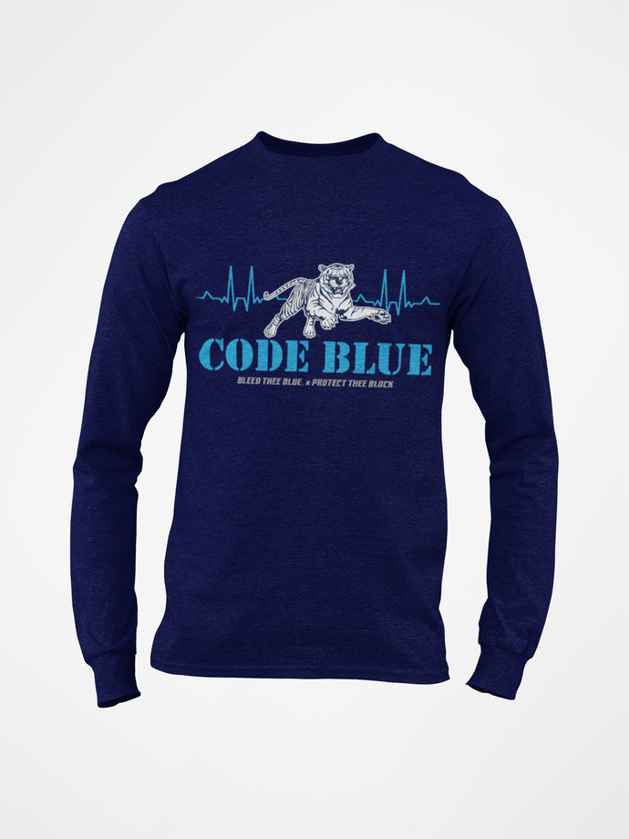 Jackson State University Code Blue Long Sleeve T-Shirt