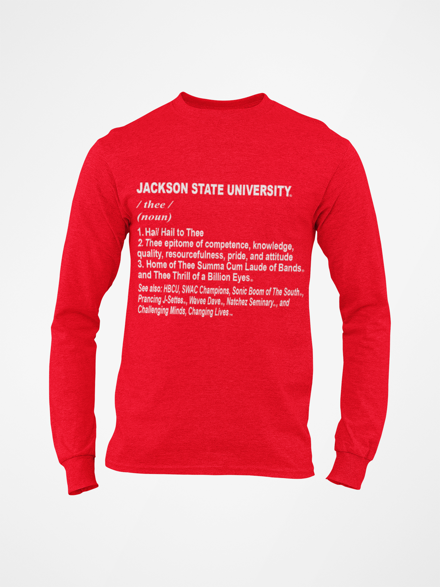 Red long sleeve youth t-shirt, unisex crew neck, printed logo graphic