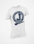 Light grey short sleeve crew-neck T-shirt with Jackson State Tigers logo front