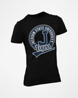 Black short sleeve crew-neck T-shirt with Jackson State Tigers logo front