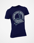 Navy blue short sleeve crew-neck T-shirt with Jackson State Tigers logo front