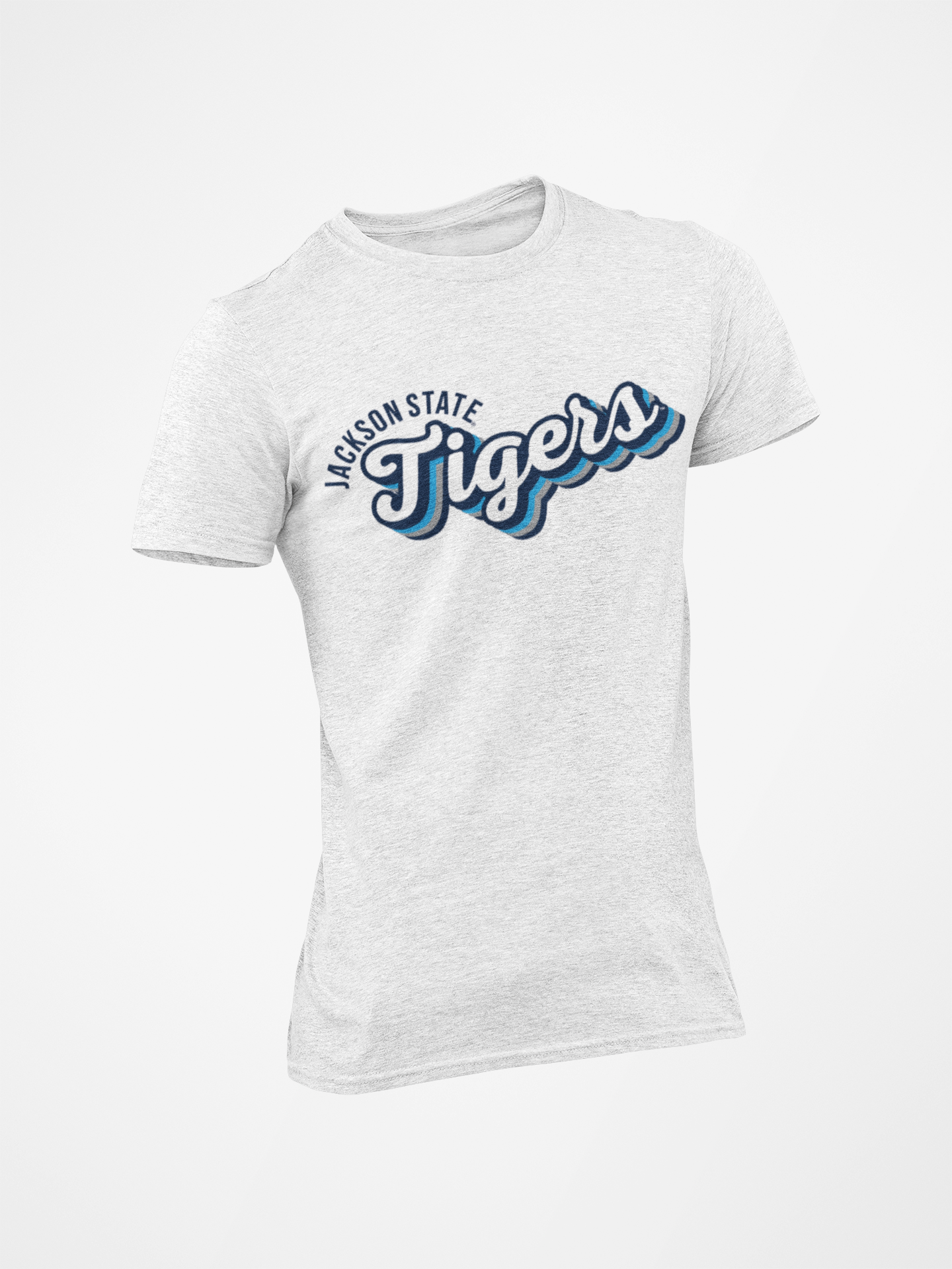 White youth t-shirt with short sleeves and Tigers logo front graphic.