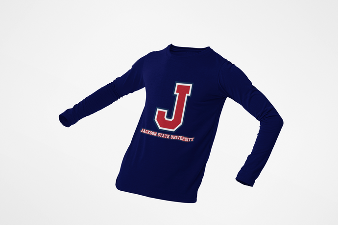 Jackson State University Tigers Tri Color J Long Sleeve T-Shirt