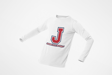 Load image into Gallery viewer, Jackson State Tigers Tri Color J TODDLER Long Sleeve T-Shirt
