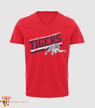 Load image into Gallery viewer, Jackson State University Tigers Slanted Tiger Short Sleeve T-Shirt
