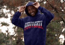 Load image into Gallery viewer, Jackson State Tigers Tri Color Football Pullover Hoodie
