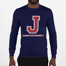 Load image into Gallery viewer, Jackson State University Tigers Tri Color J Long Sleeve T-Shirt
