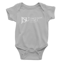 Load image into Gallery viewer, Jackson State University Tigers White Side Floating JSU 1877 Infant Short Sleeve Bodysuit
