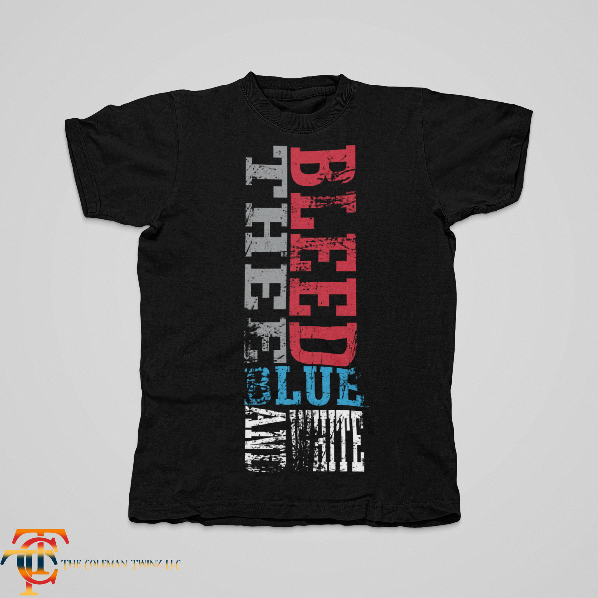 Jackson State Tigers graphic crew-neck T-shirt, black with red blue and gray print