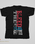 Jackson State Tigers graphic crew-neck T-shirt, black with red blue and gray print